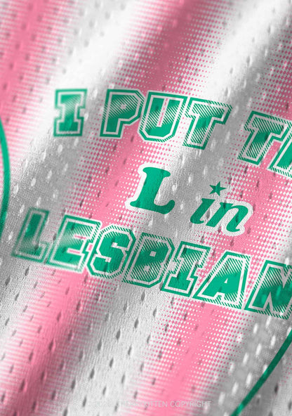Put L In Lesbian Pride Y2K Sport Jersey Tank Cherrykitten