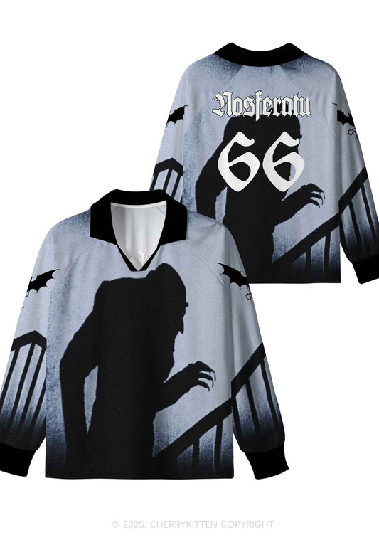 Halloween Custom Horror Shadow Y2K Long Sleeve Sport Jersey Shirts Cherrykitten