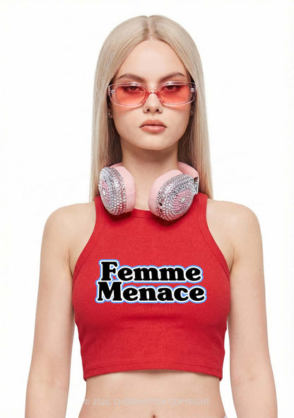 Femme Menace Pride Y2K Crop Tank Top Cherrykitten