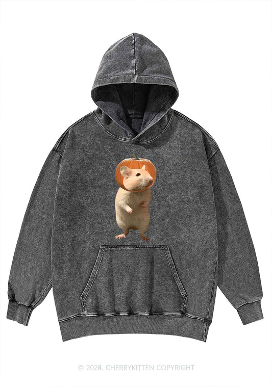 Halloween Silly Ratz Y2K Washed Hoodie Cherrykitten