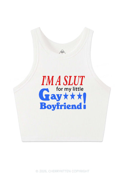 Slxt For Gay Boyfriend Pride Y2K Crop Tank Top Cherrykitten