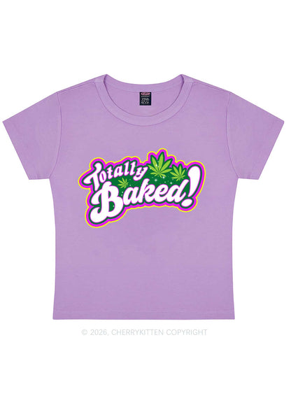Totally Baked Y2K Baby Tee Cherrykitten