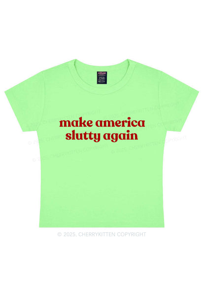 Make America Slxtty Again Y2K Baby Tee Cherrykitten