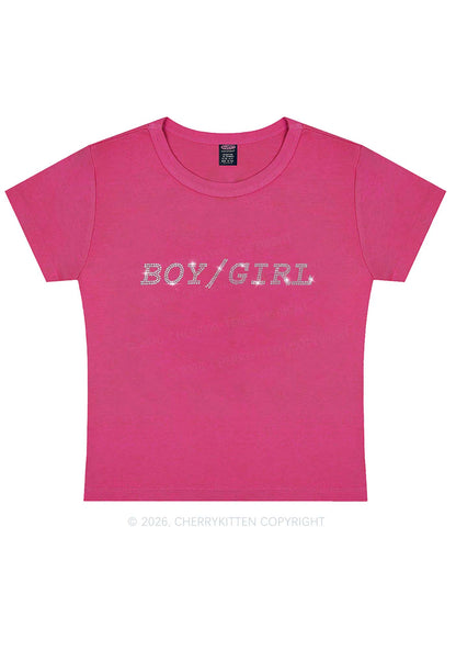 Rhinestone Boy Or Girl Pride Y2K Baby Tee Cherrykitten