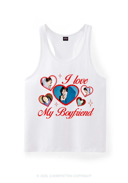 Custom Boyfriend Photos Y2K Men Racerback Tank Top Cherrykitten