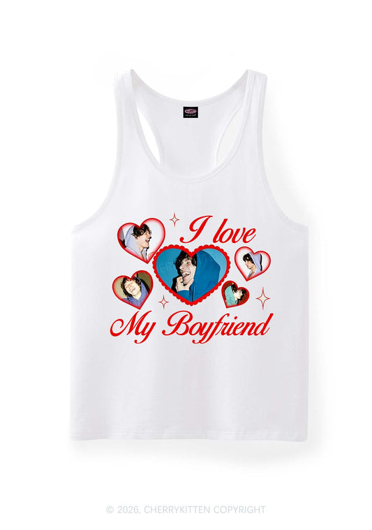 Custom Boyfriend Photos Y2K Men Racerback Tank Top Cherrykitten