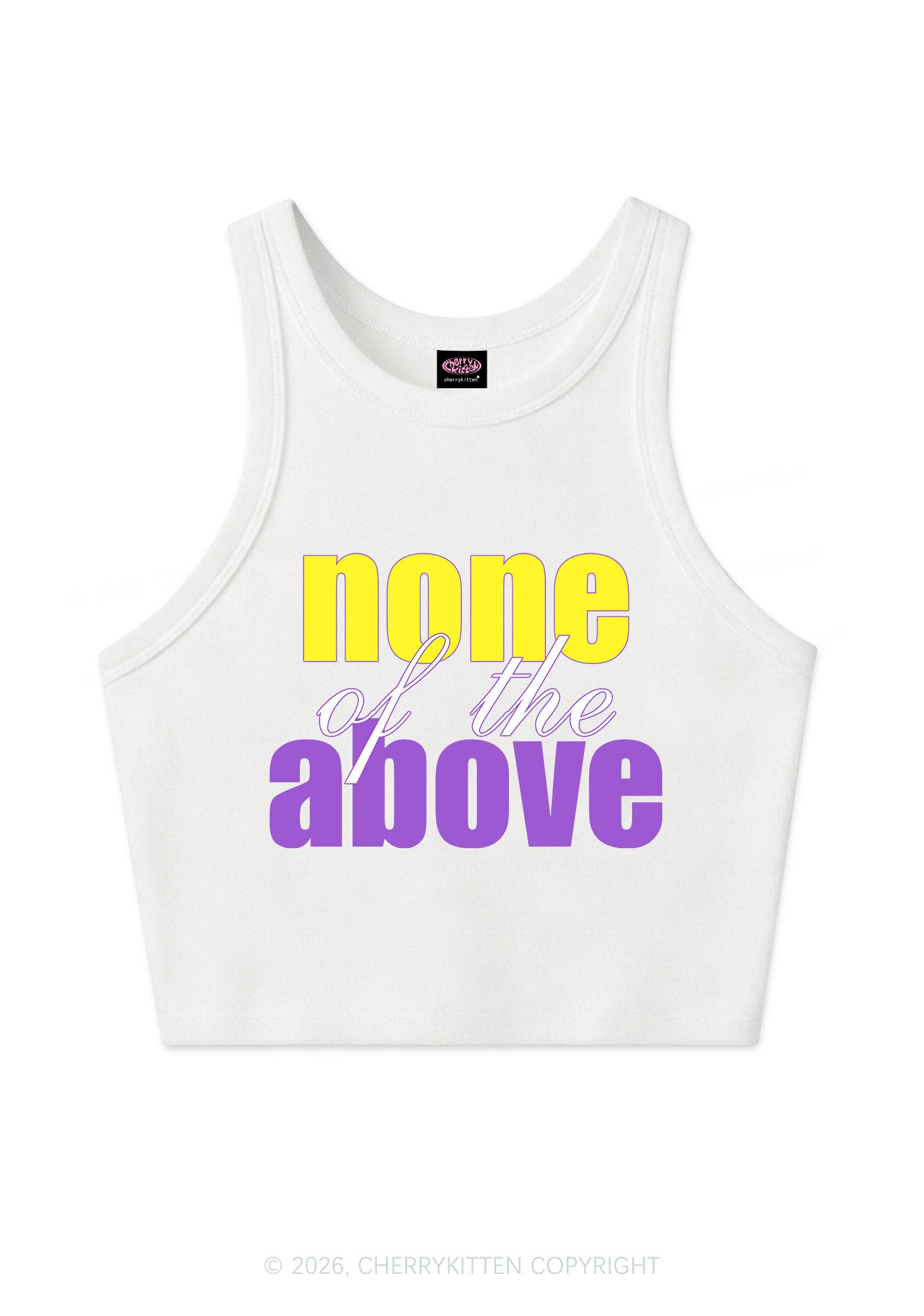 None Of The Above Pride Y2K Crop Tank Top Cherrykitten