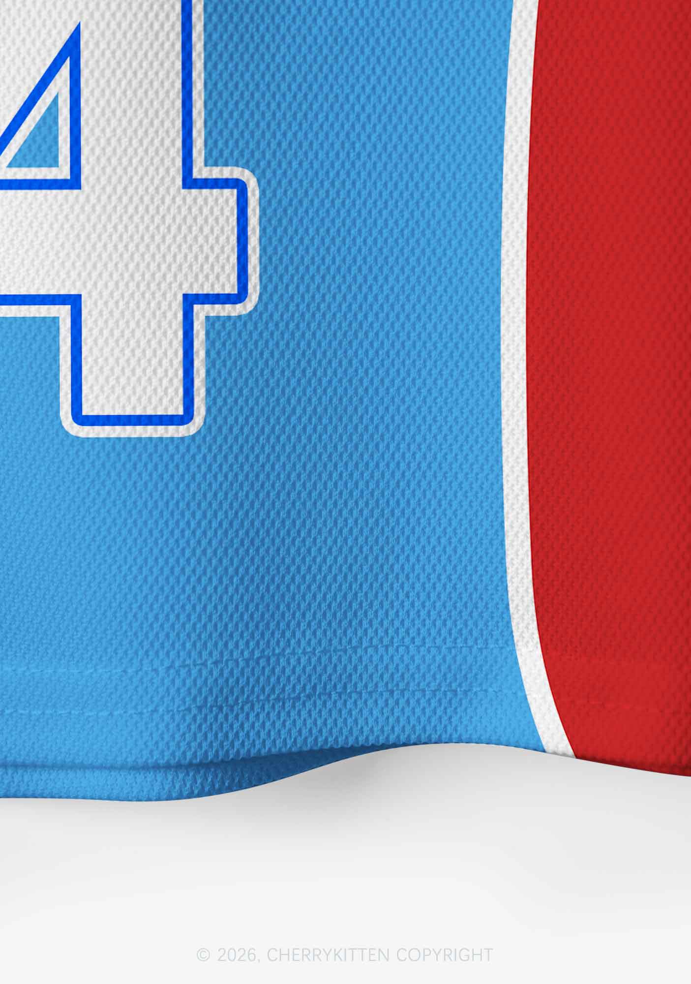 Light Blue Football Bunny Y2K Crop Sport Jersey Shirts Cherrykitten