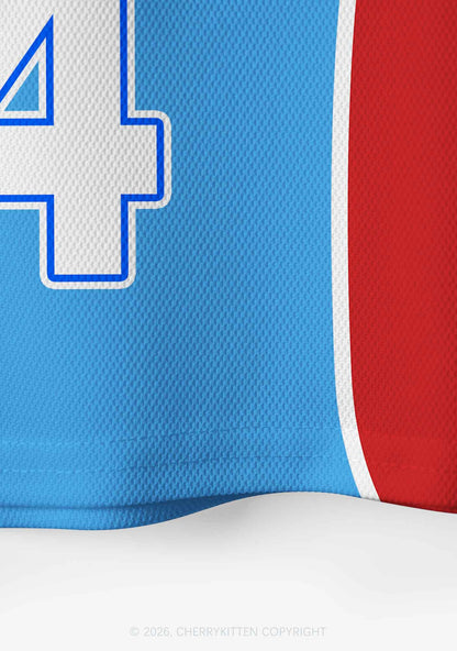 Light Blue Football Bunny Y2K Crop Sport Jersey Shirts Cherrykitten