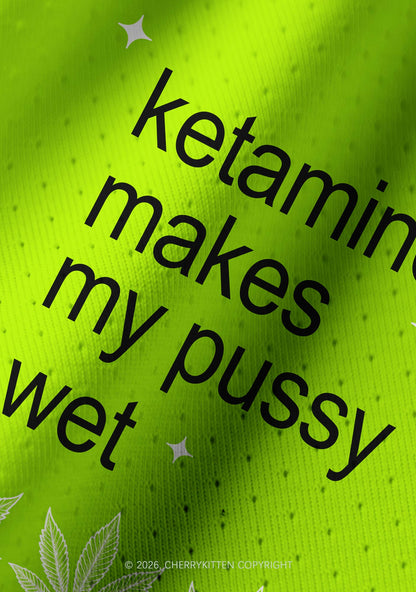 Kxxamine Makes My Puxxy Wet Y2K Crop Football Jersey Shirts Cherrykitten
