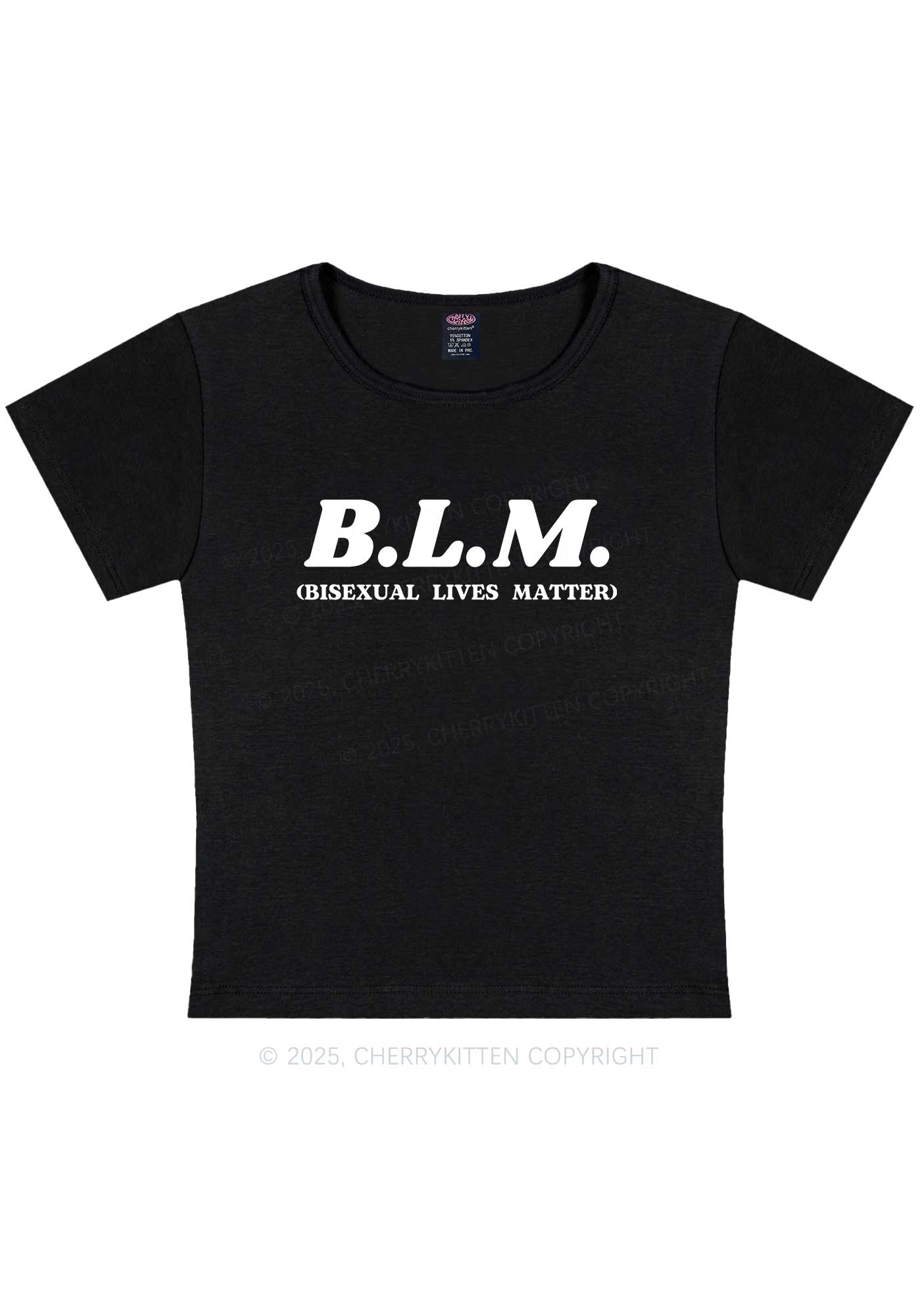 Bisexual Lives Matter Pride Y2K Baby Tee Cherrykitten