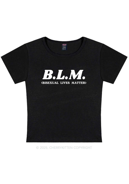 Bisexual Lives Matter Pride Y2K Baby Tee Cherrykitten
