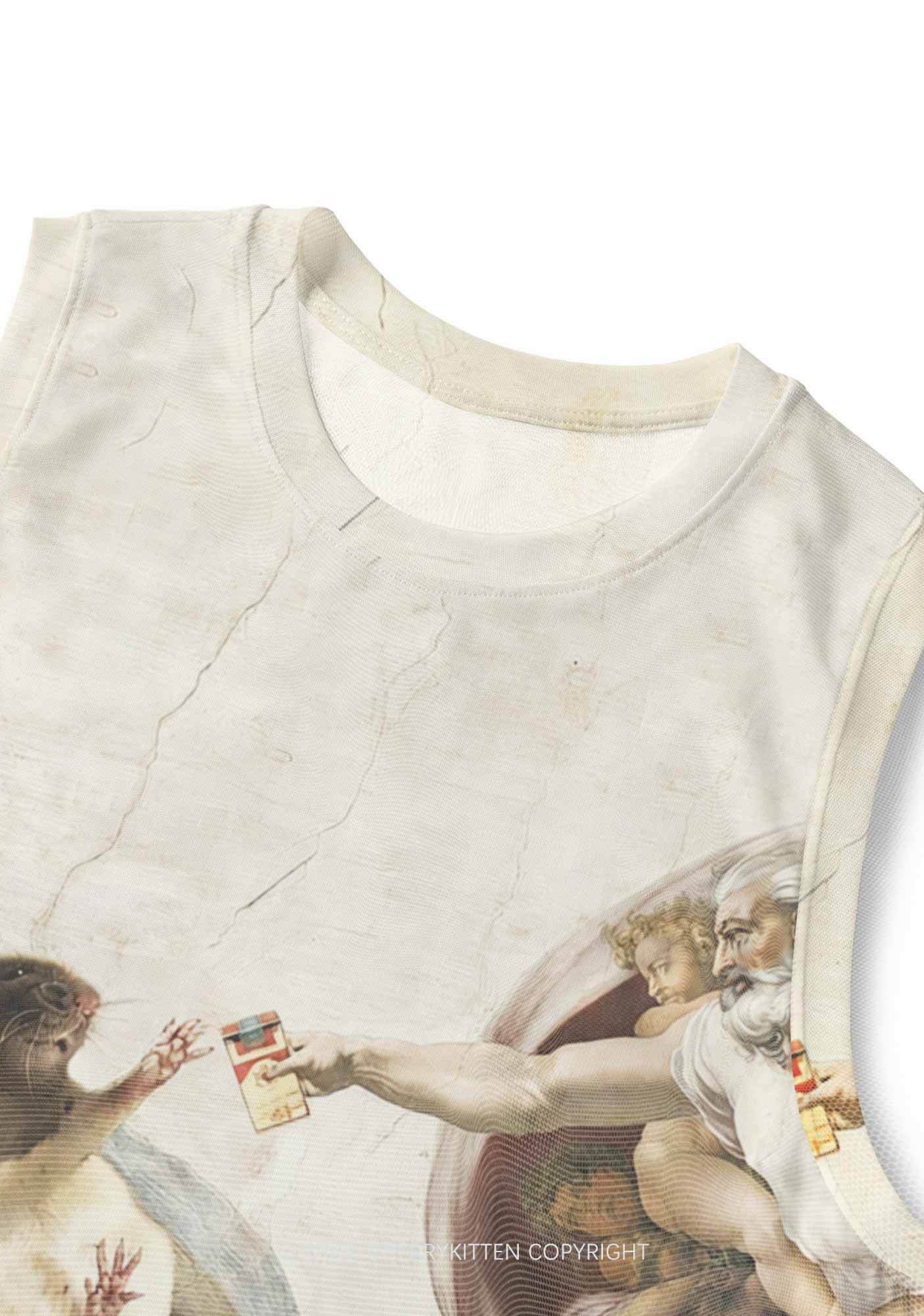 God And Rat Y2K Mesh Muscle Tank Cherrykitten