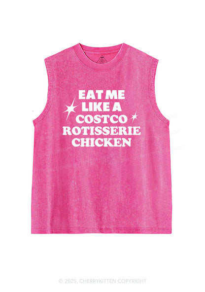 Eat Me Like Chicken Y2K Washed Muscle Tank Cherrykitten