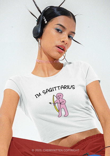 I'm Sagittarius Y2K Baby Tee Cherrykitten