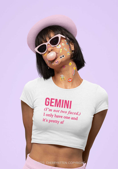 Pretty Gemini Y2K Baby Tee Cherrykitten
