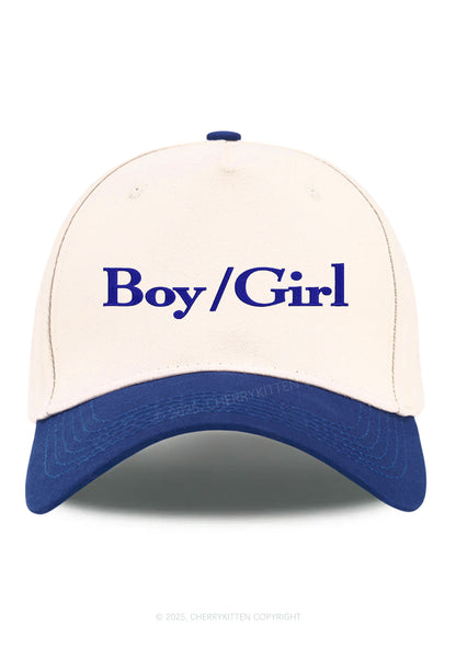 Embroidered Boy Or Girl Pride Y2K Color Block Baseball Cap Cherrykitten