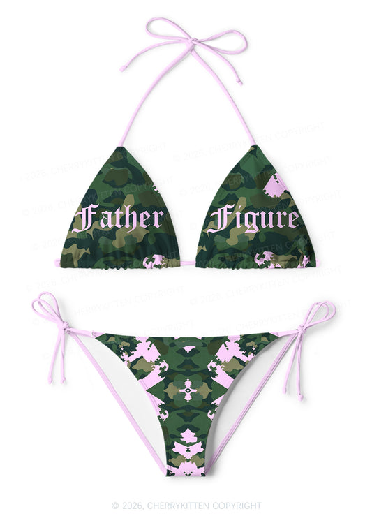 Father Figure Y2K Print Bikini Set Cherrykitten