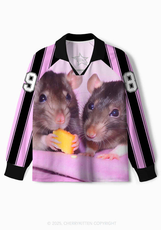 Custom Cheese Rat Y2K Long Sleeve Sport Jersey Shirts Cherrykitten