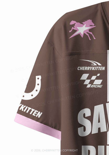 Save A Horse Ride A Masc Pride Y2K Crop Sport Jersey Shirts Cherrykitten