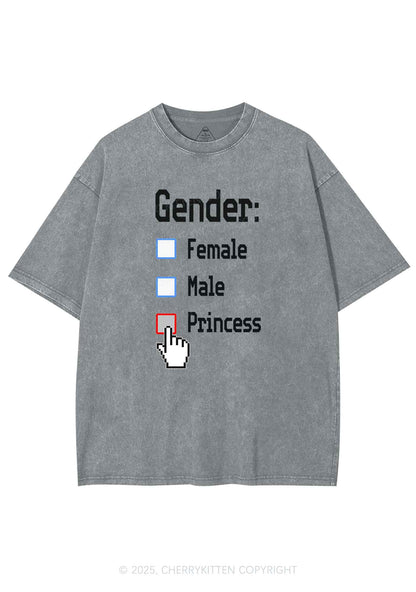 Gender Princess Pride Y2K Shirts Washed Tee Cherrykitten