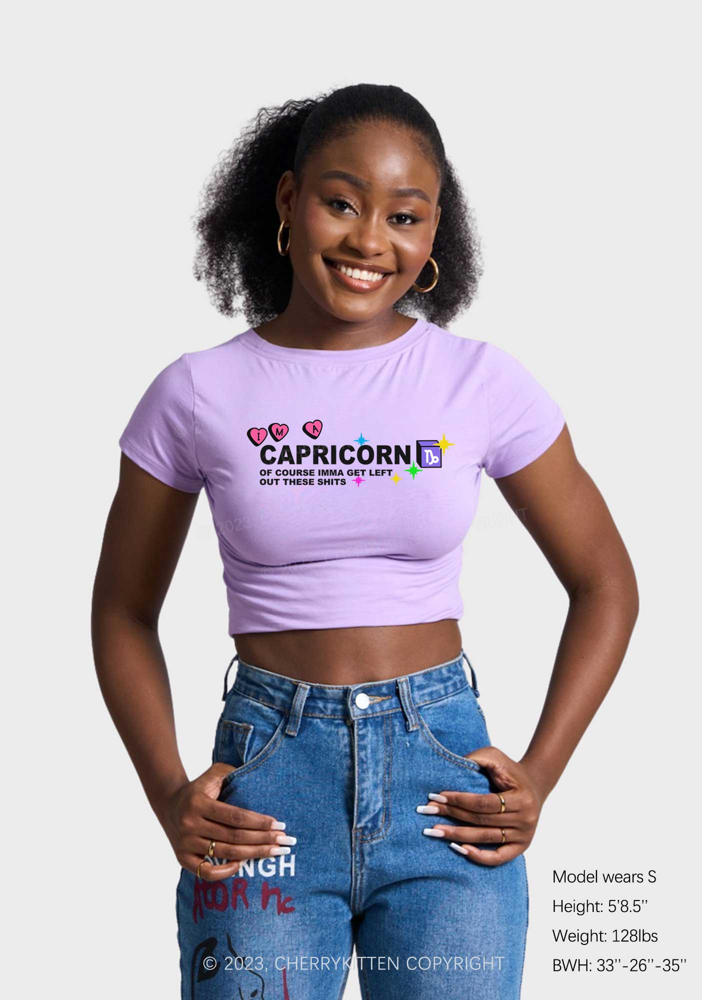 I'm A Capricorn Y2K Baby Tee Cherrykitten
