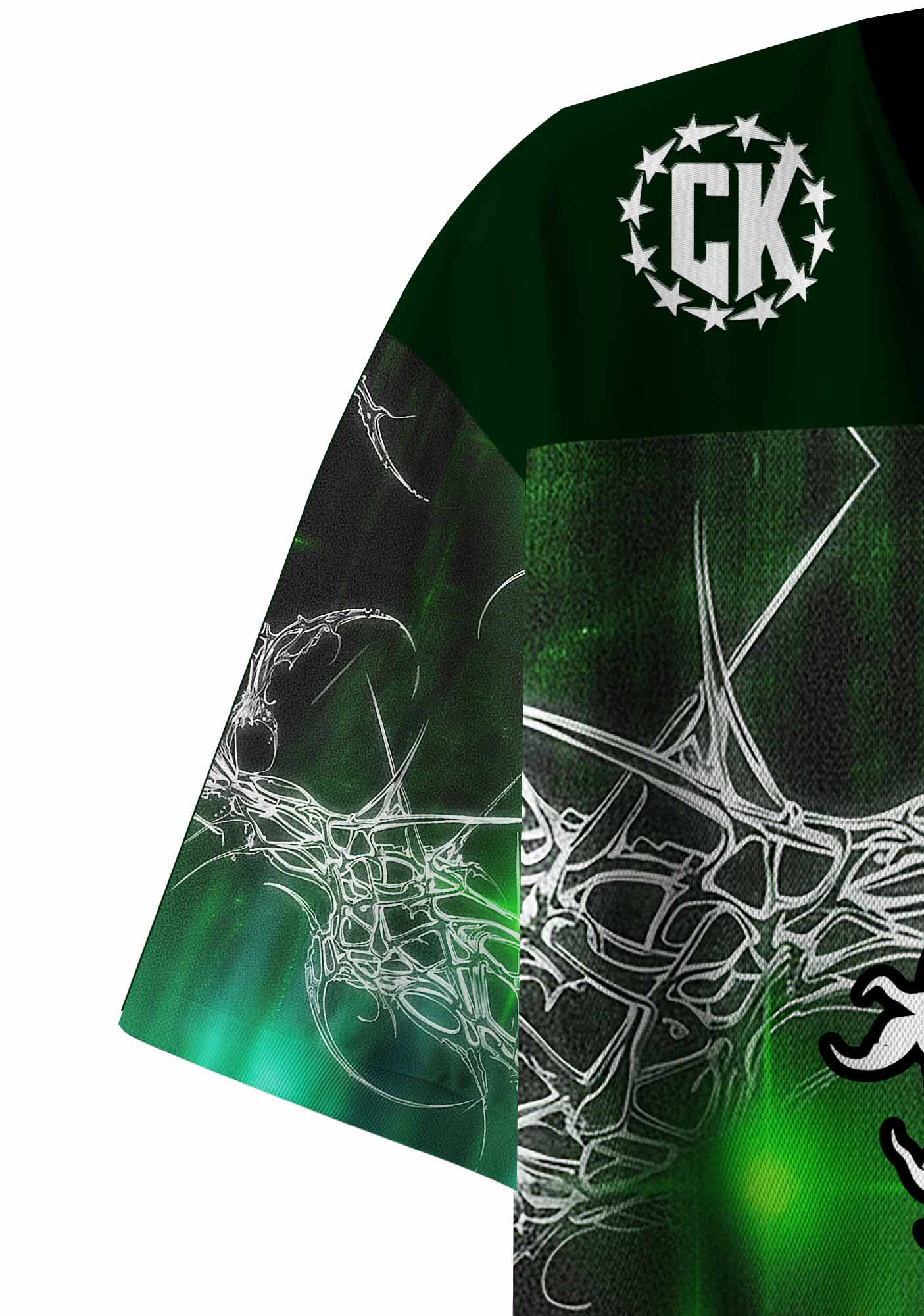 Green Gothic Faggot Pride Y2K Crop Sport Jersey Shirts Cherrykitten