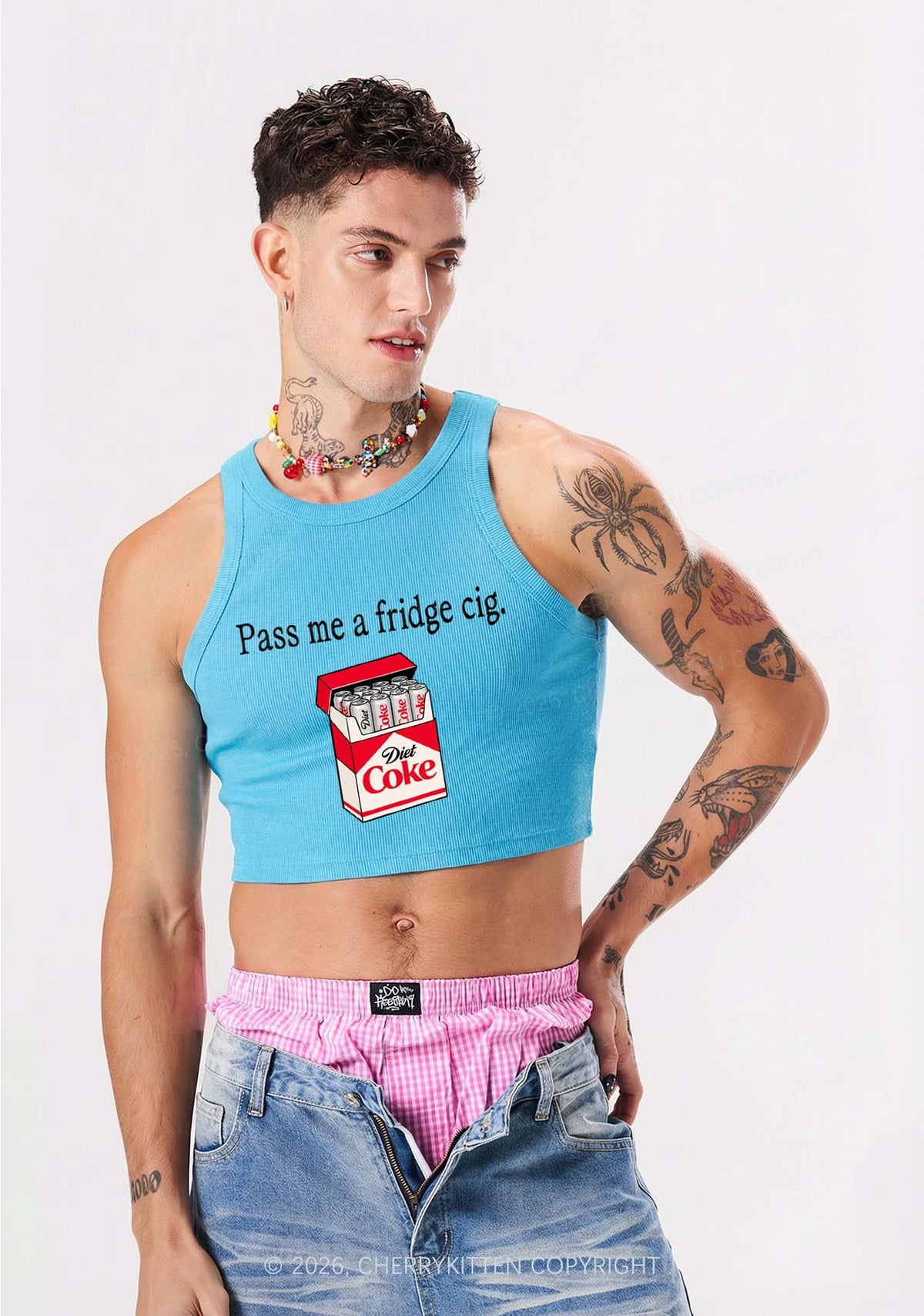 Pass Me Fridge Cig Y2K Crop Tank Top Cherrykitten