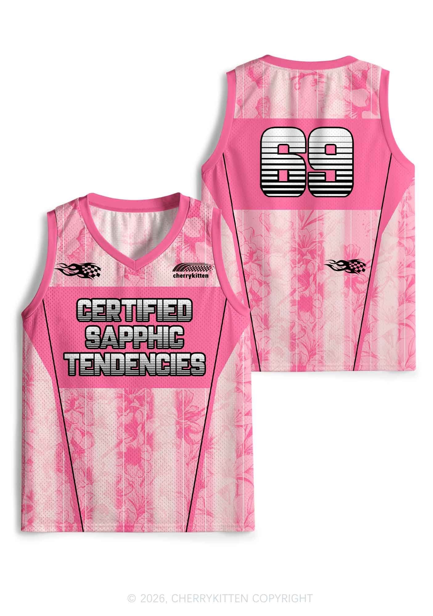 Certified Sapphic Tendencies Pride Y2K Sport Jersey Tank Cherrykitten