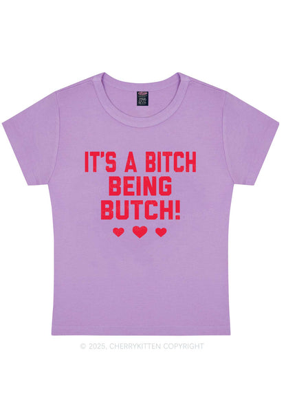 Bxxch Being Butch Y2K Baby Tee Cherrykitten