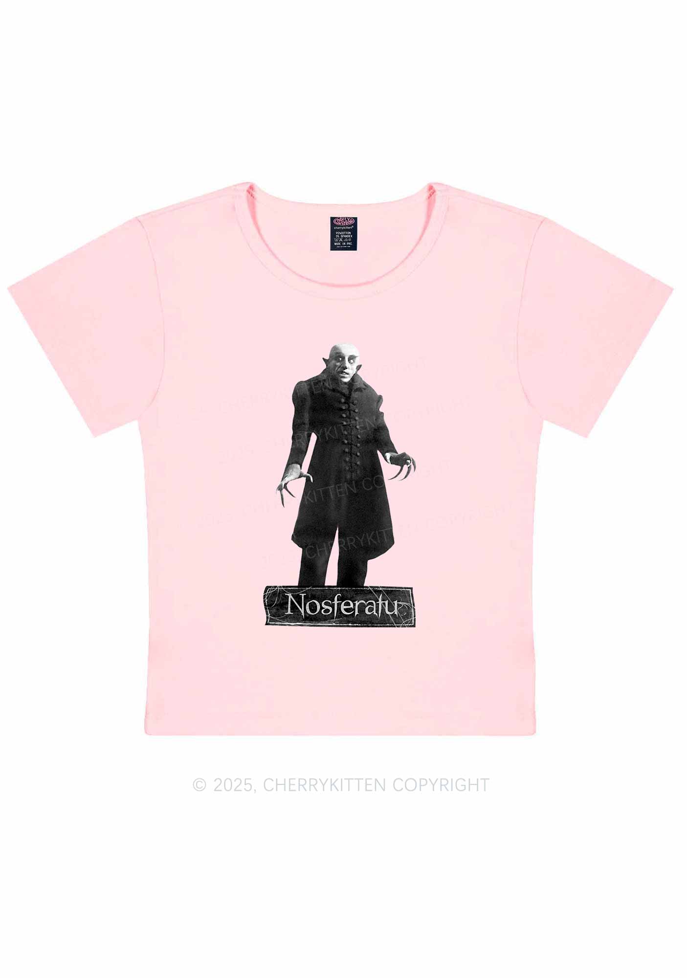 Halloween Male Vampire Y2K Baby Tee Cherrykitten