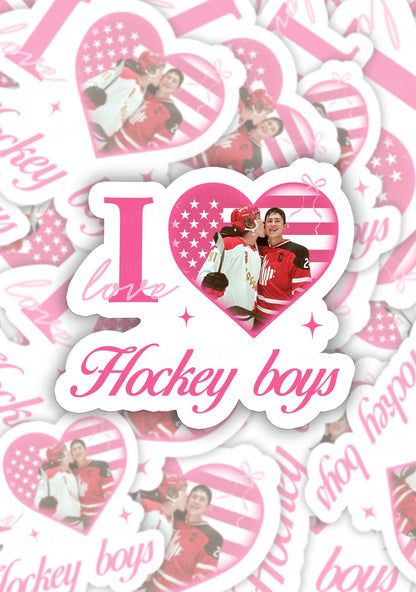 I Love US Hockey Boys HR 1pc Y2K Sticker Cherrykitten