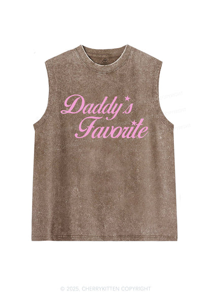 Daddys Favorite Y2K Washed Muscle Tank Cherrykitten