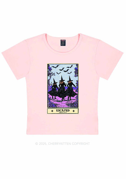 Halloween Escaped Witch Y2K Baby Tee Cherrykitten
