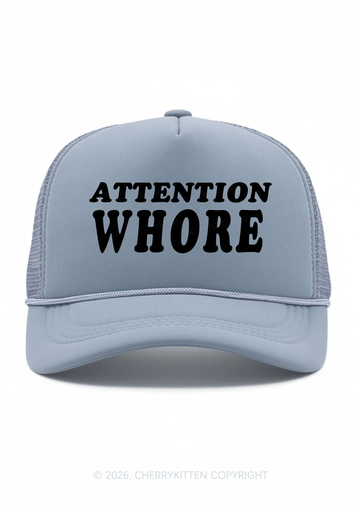 Attention Hore Y2K Trucker Hat Cherrykitten