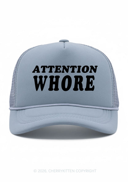 Attention Hore Y2K Trucker Hat Cherrykitten