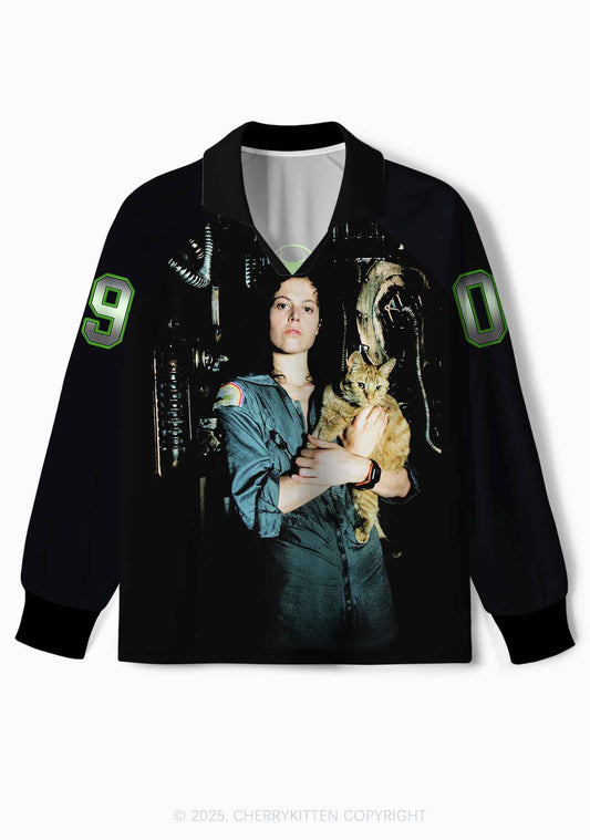 Custom Kitten And Girl Y2K Long Sleeve Sport Jersey Shirts Cherrykitten