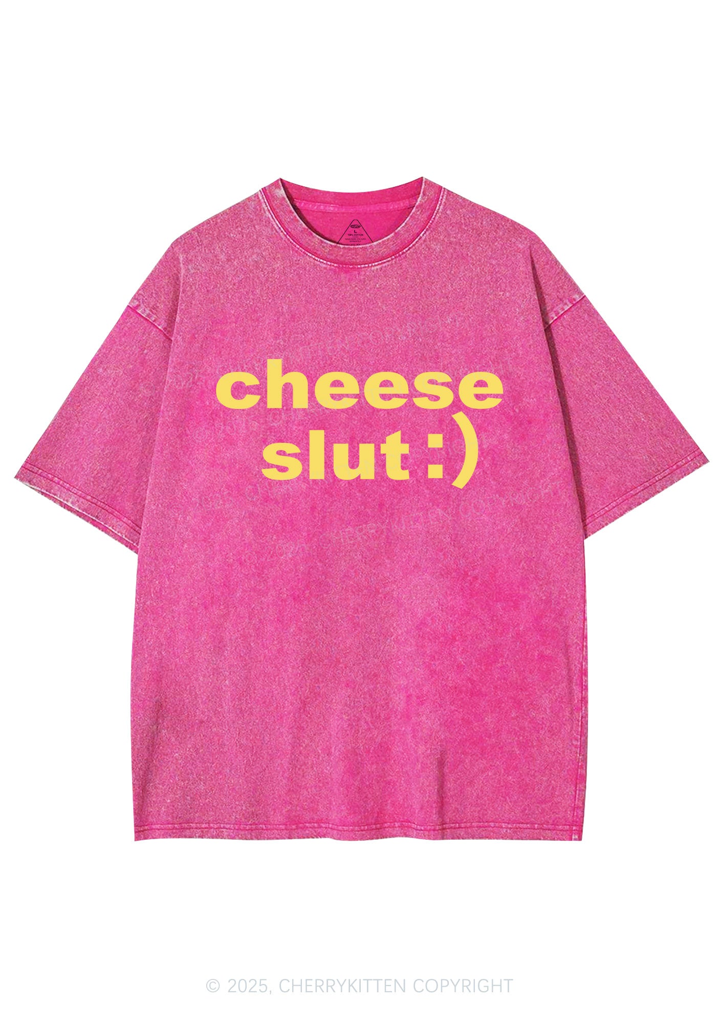 Cheese Slxt Y2K Shirts Washed Tee Cherrykitten