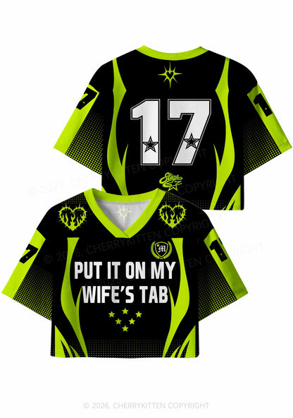 Put It On My Wifes Tab Pride Y2K Crop Sport Jersey Shirts Cherrykitten