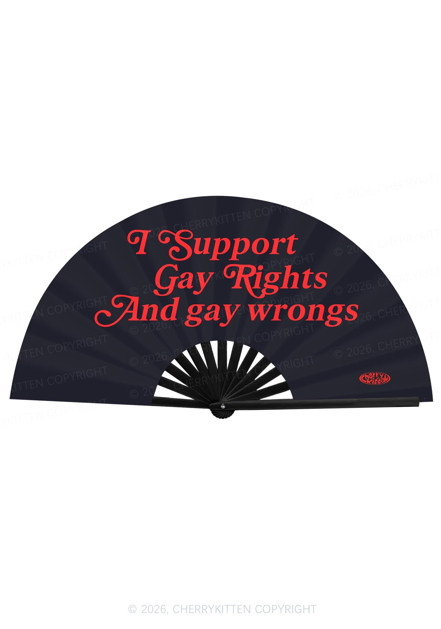 Support Gay Rights Pride Y2K Rave Hand Fan Cherrykitten