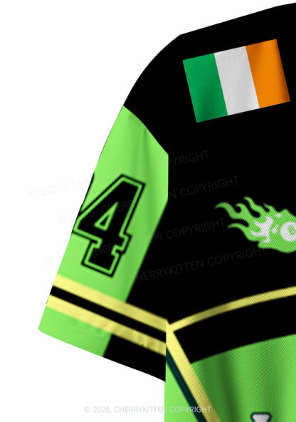 Custom I Love Irish Exits St Patricks Y2K Crop Sport Jersey Shirts Cherrykitten