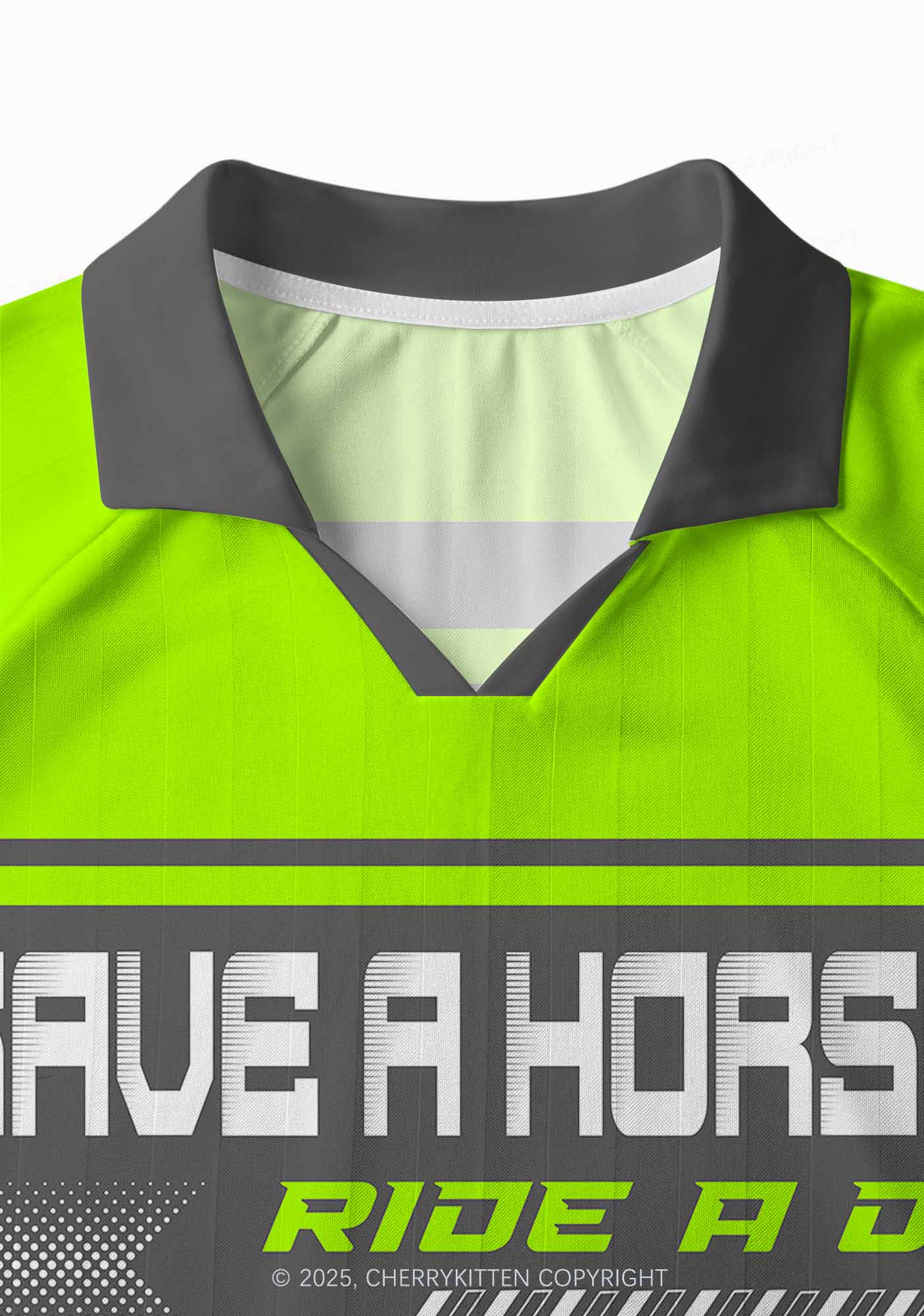 Custom Green Ride A DJ Y2K Sport Long Sleeve Jersey Shirts Cherrykitten