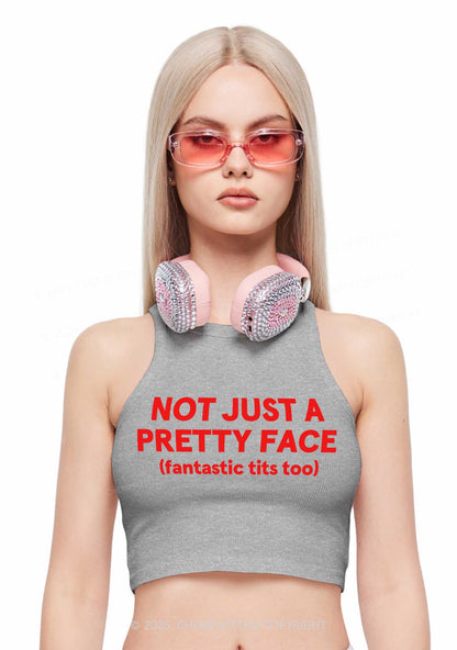 Pretty Face Fantastic Txts Y2K Crop Tank Top Cherrykitten