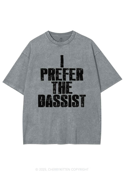 I Prefer The Bassist Y2K Shirts Washed Tee Cherrykitten