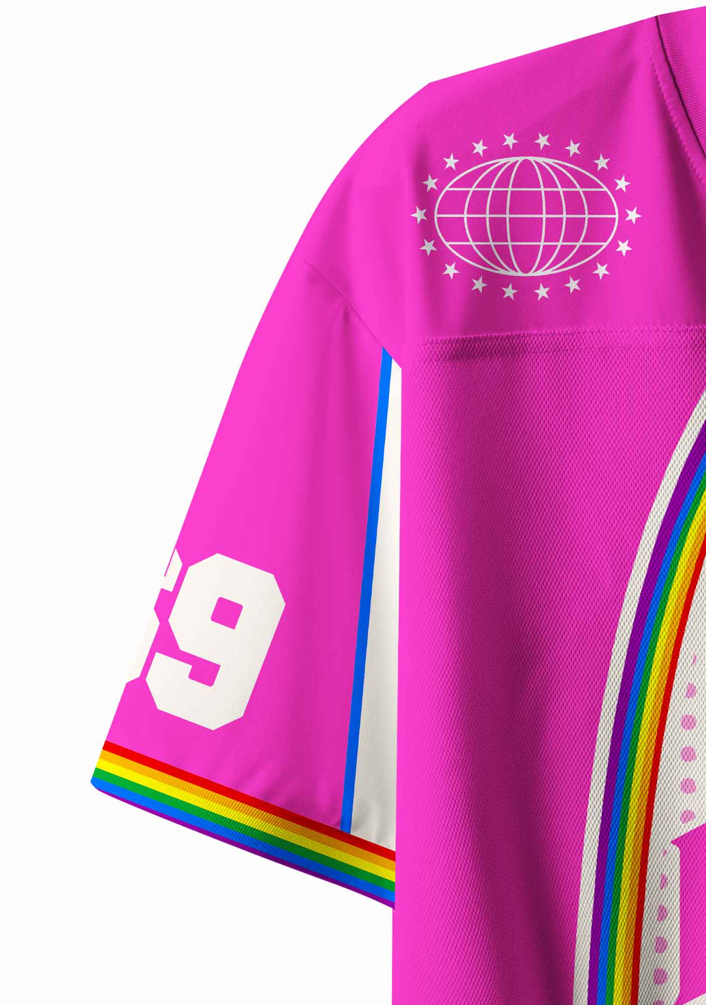 Hot Pink Dots Suffer From Gay Thoughts Pride Y2K Crop Sport Jersey Shirts Cherrykitten