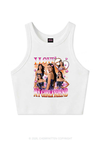 Custom I Love My Lesbian GF Pride Y2K Crop Tank Top Cherrykitten