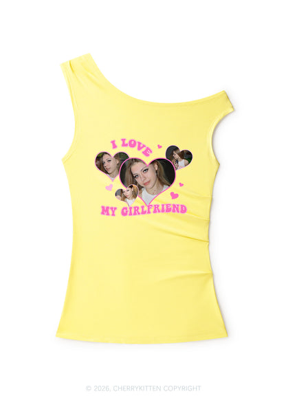 Custom I Love My BF GF Valentine's Day Y2K Off Shoulder Tank Top Cherrykitten