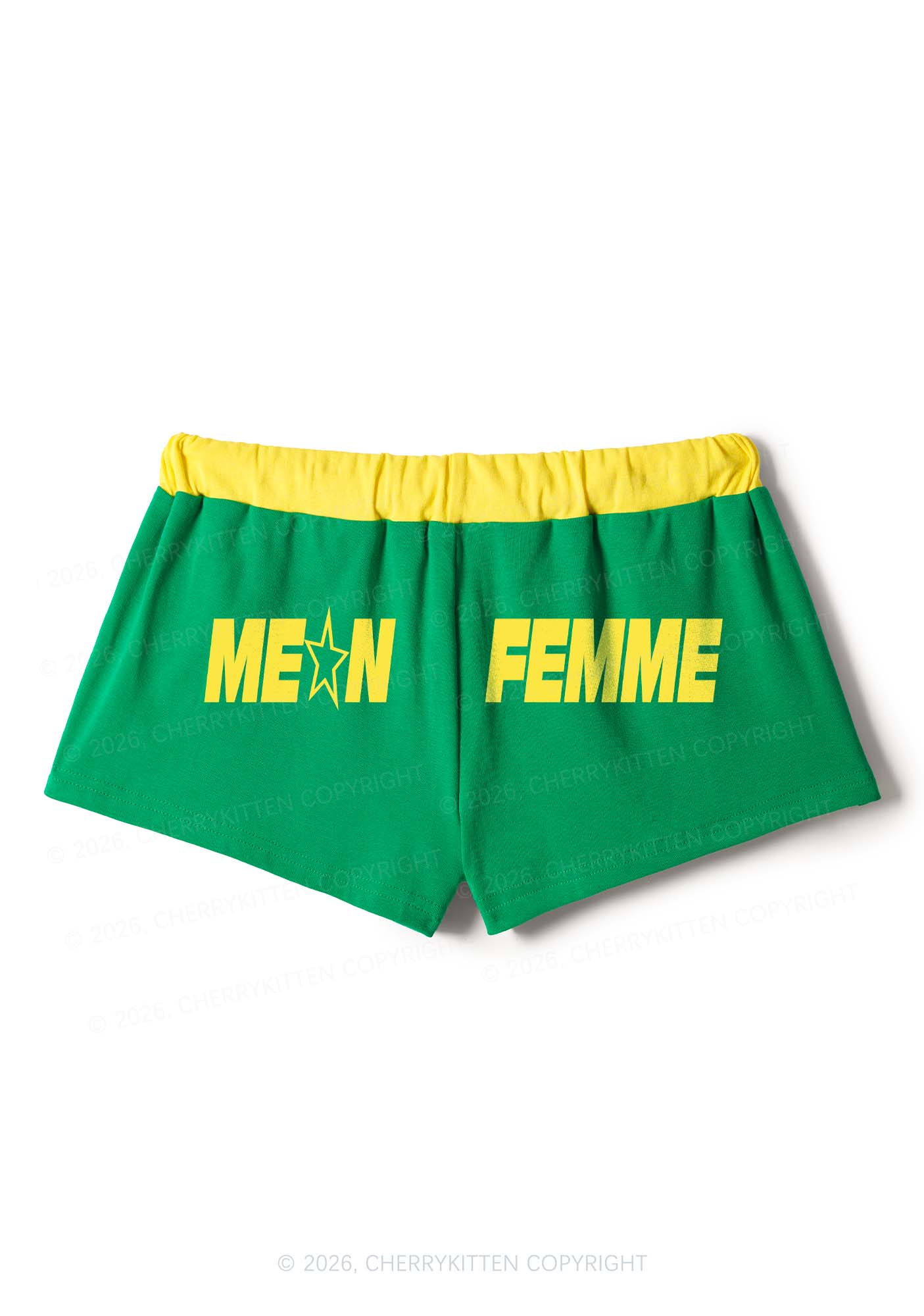 Mean Femme Pride Y2K Drawstring Mini Shorts Cherrykitten