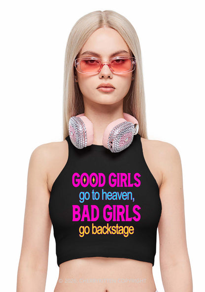 Bad Girls Go Backstage Y2K Crop Tank Top Cherrykitten