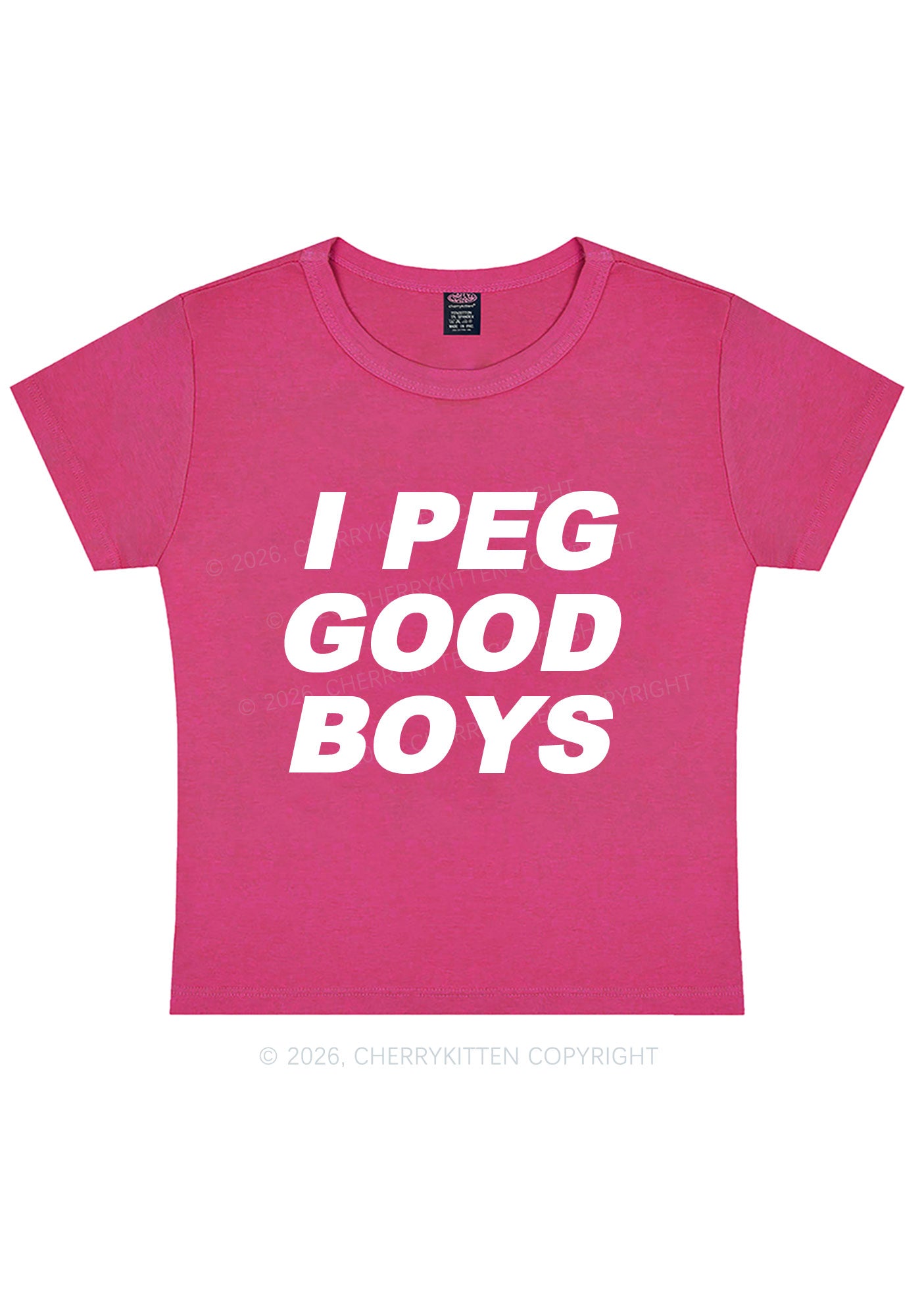I Peg Good Boys Y2K Baby Tee Cherrykitten